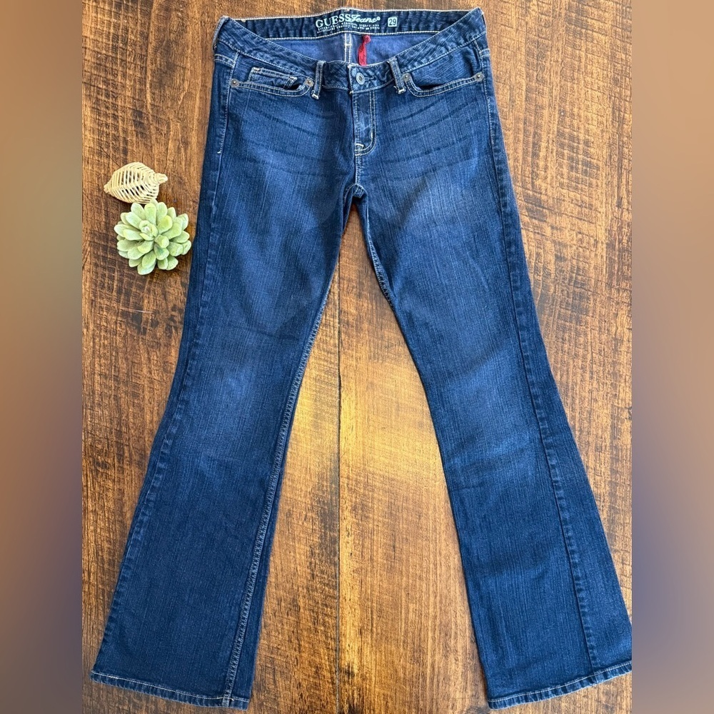 Guess | Y2K Dark Wash Low Rise Flare Leg Jeans, Size 29